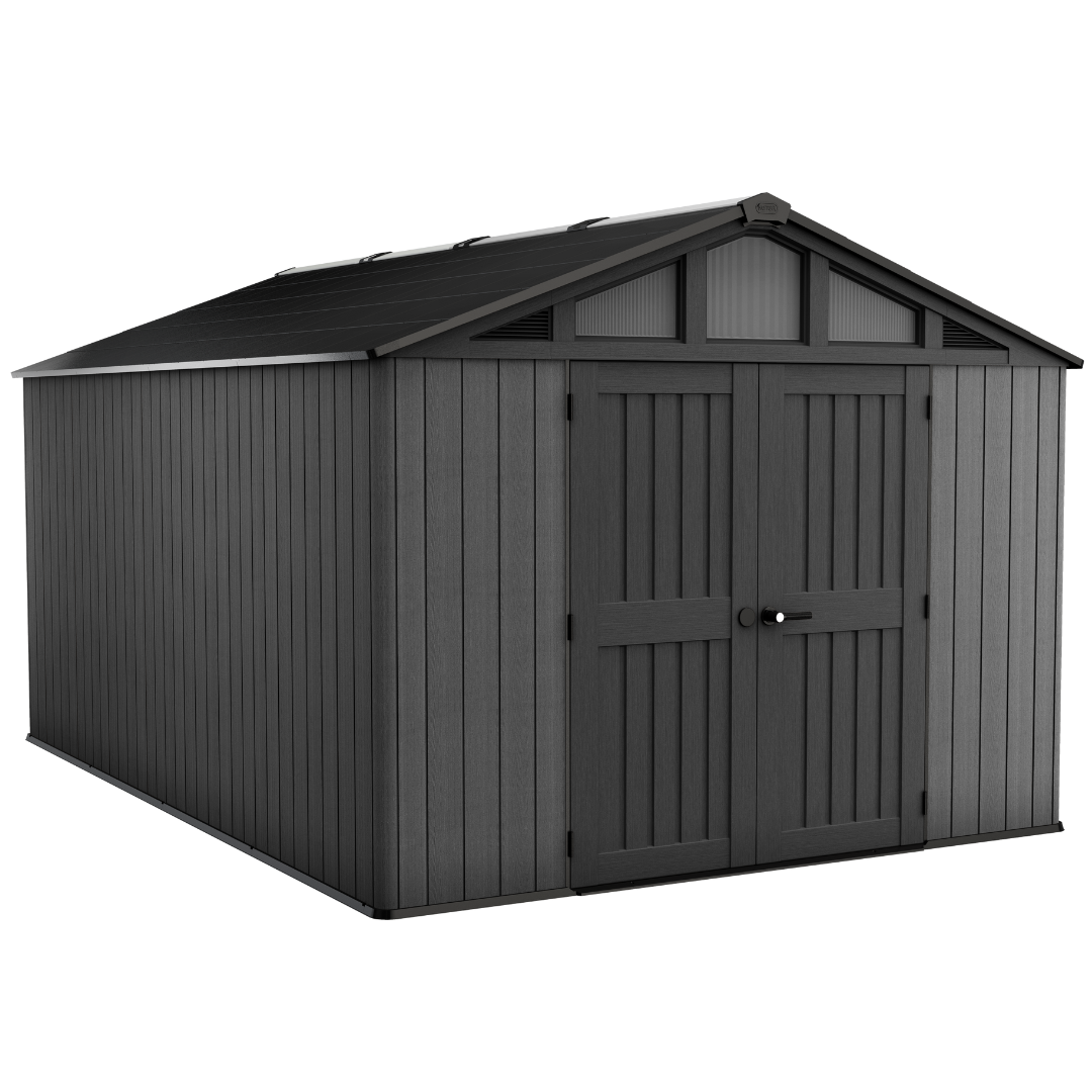 Stronghold Rectangular Evotech Composite Garden Shed 3.1m x 4.5m Grey