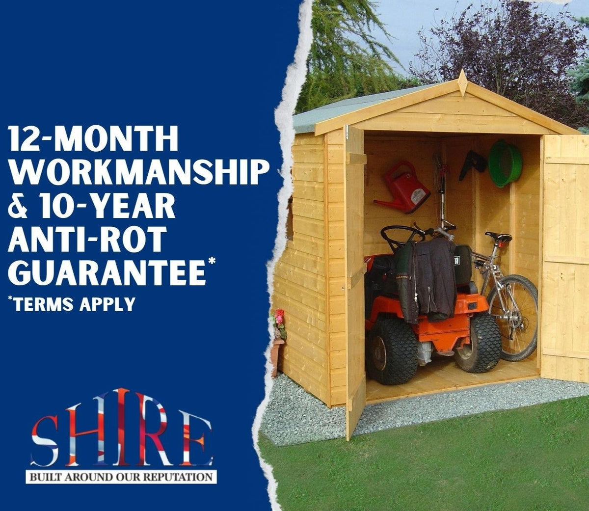 Shire Overlap Wooden Shed 1.2m x 0.9m