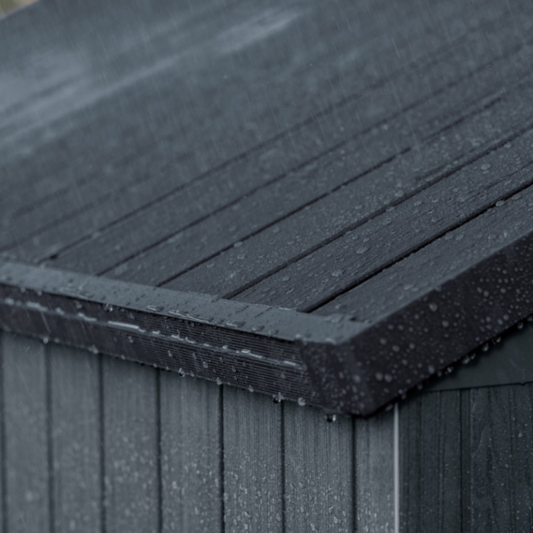 Darwin Square Evotech Composite Garden Shed 1.9m x 1.8m Grey