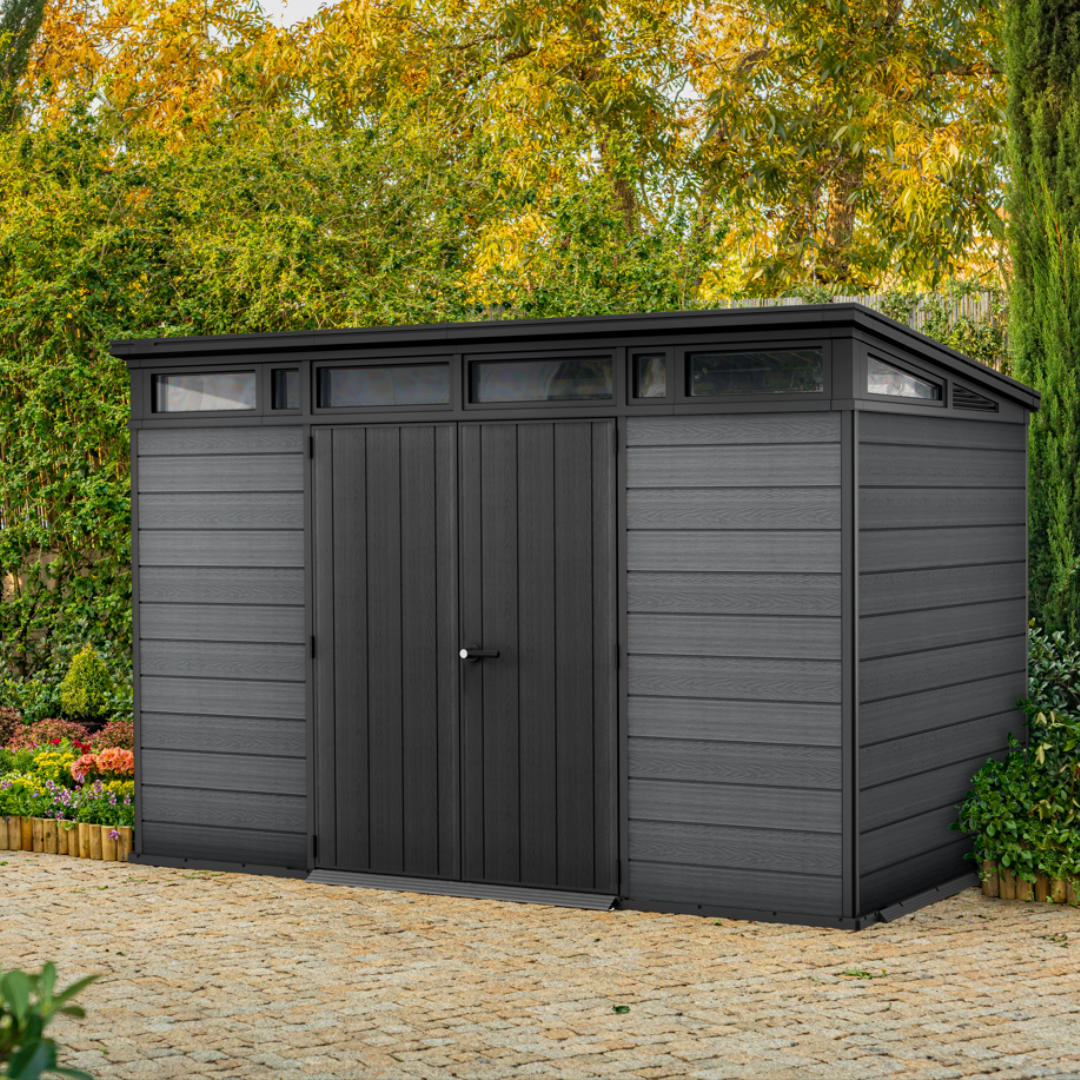 Cortina Rectangular Evotech Composite Garden Shed 3.4m x 2.1m