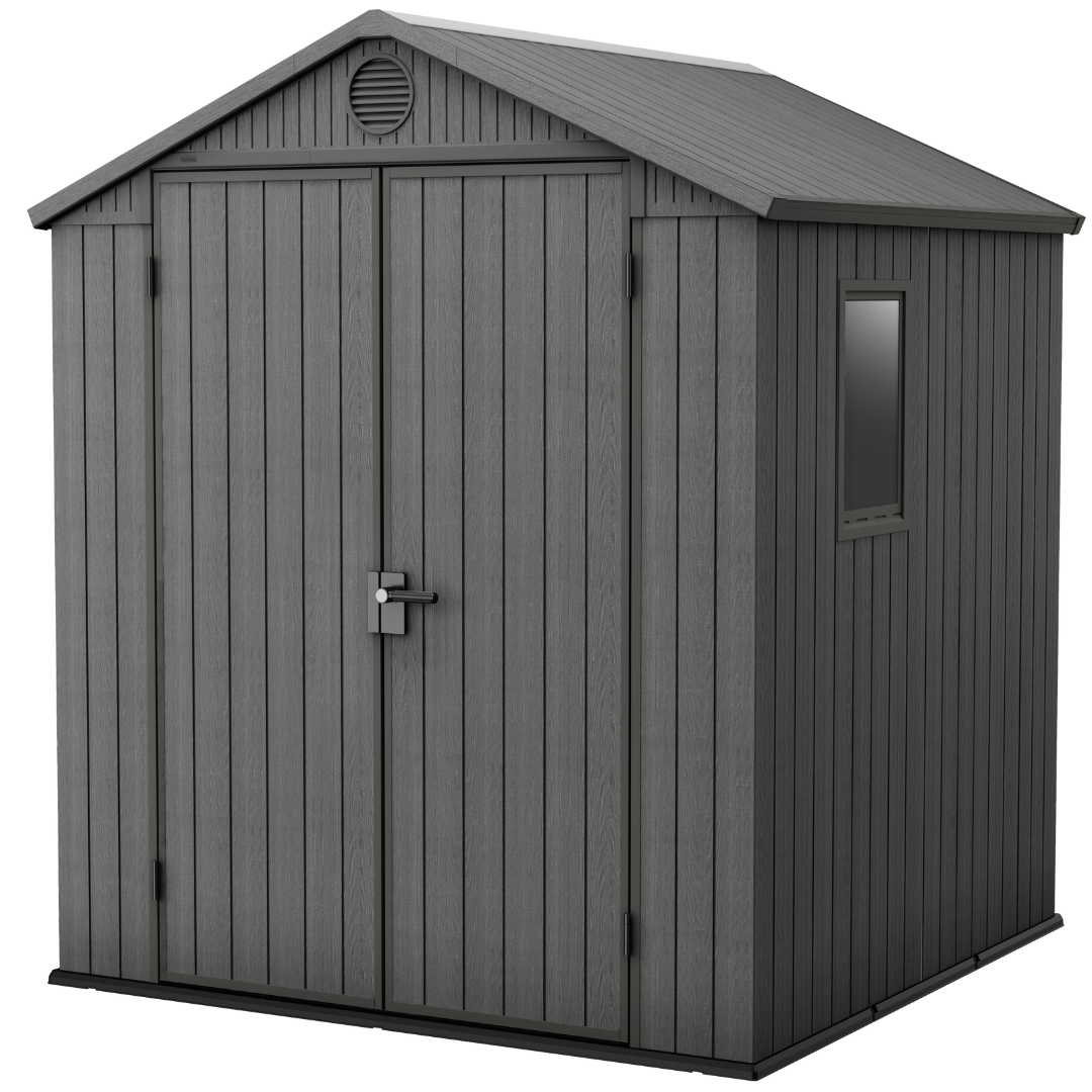 Darwin Square Evotech Composite Garden Shed 1.9m x 1.8m Grey
