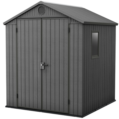 Darwin Square Evotech Composite Garden Shed 1.9m x 1.8m Grey