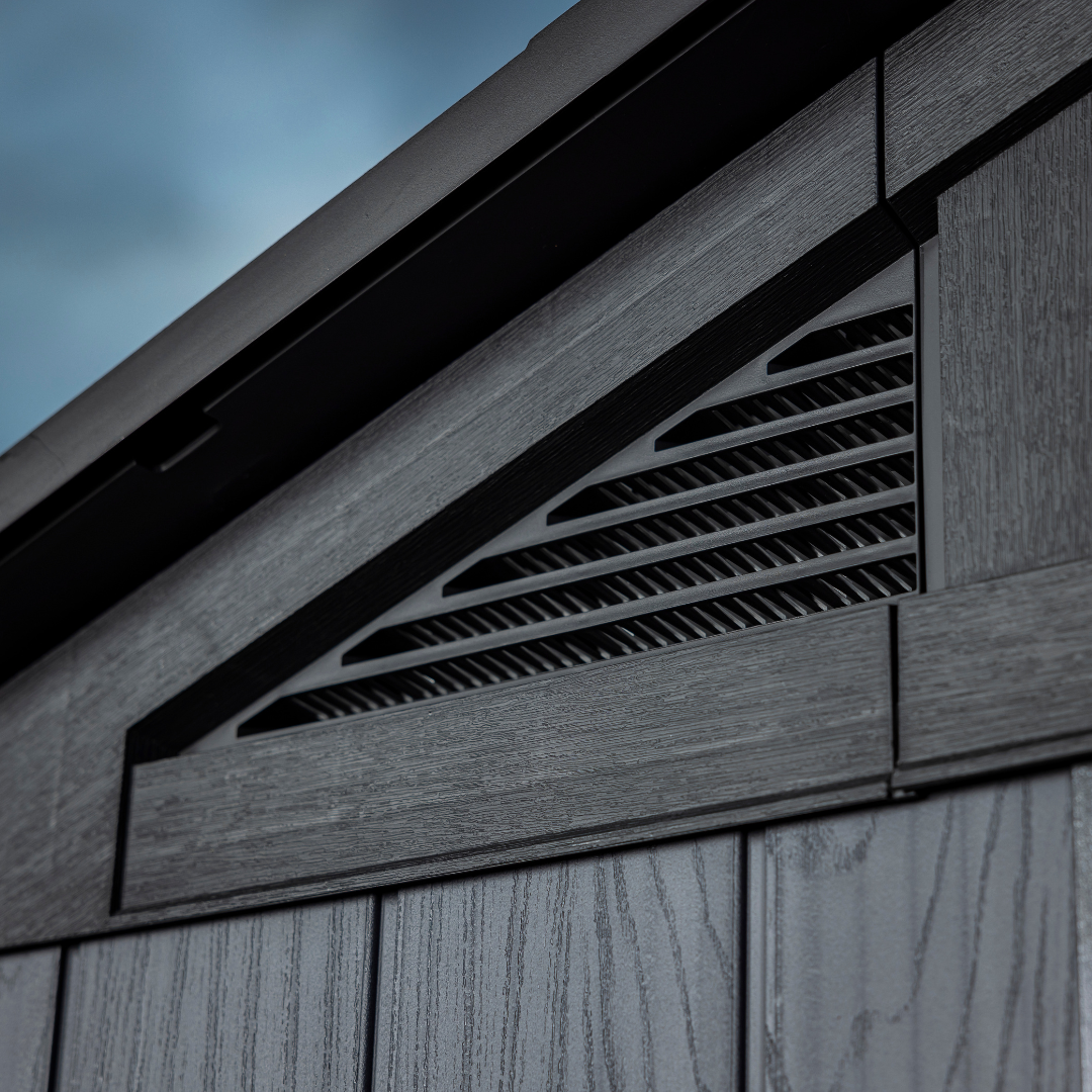 Stronghold Square Evotech Composite Garden Shed 2.5m x 2.3m Grey