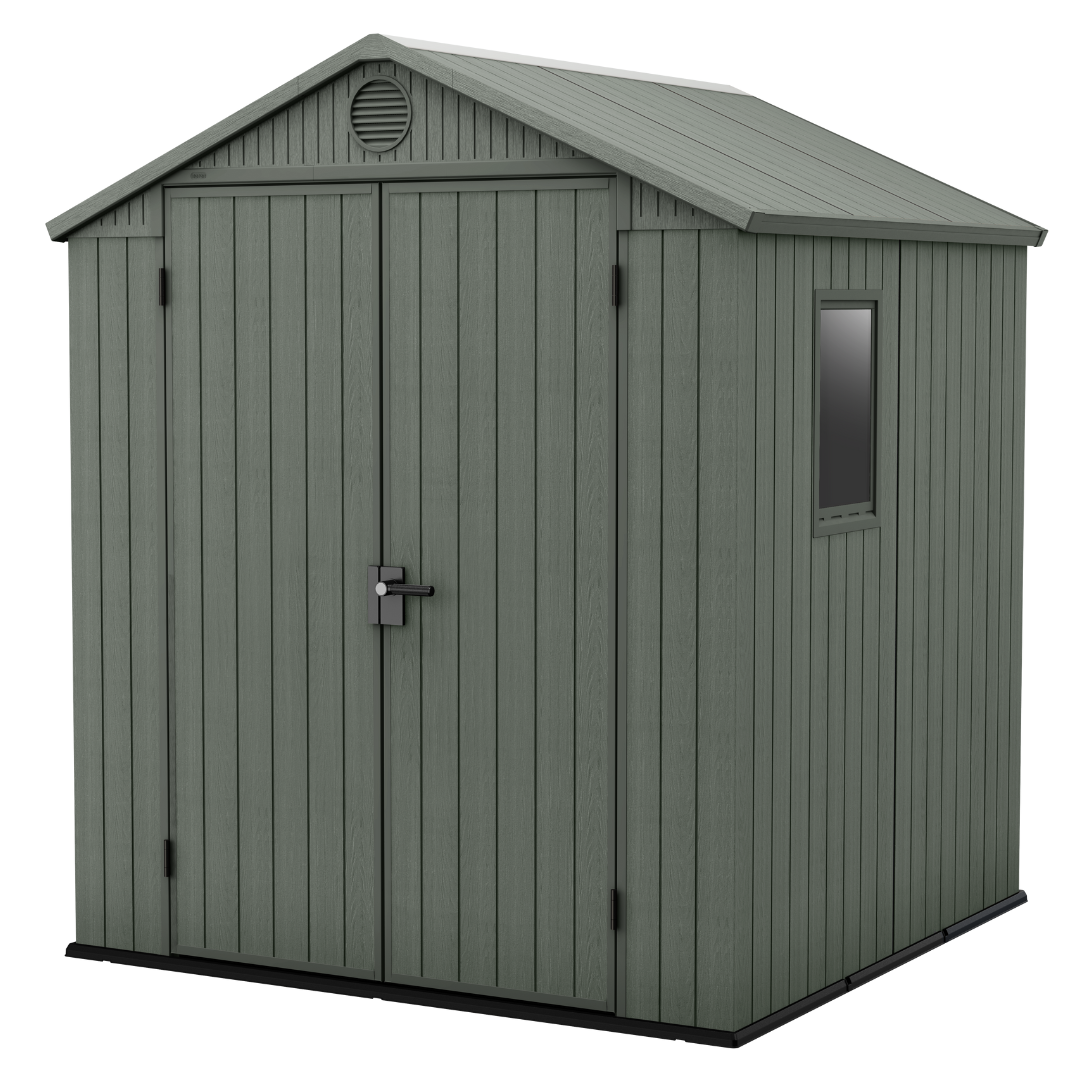 Darwin Square Evotech Composite Garden Shed 1.9m x 1.8m Green