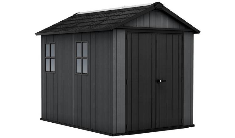 Newton Plus Apex Plastic Shed 2.3m x 2.7m Grey