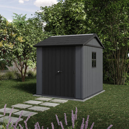 Newton Plus Apex Plastic Shed 2.3m x 2.1m Grey