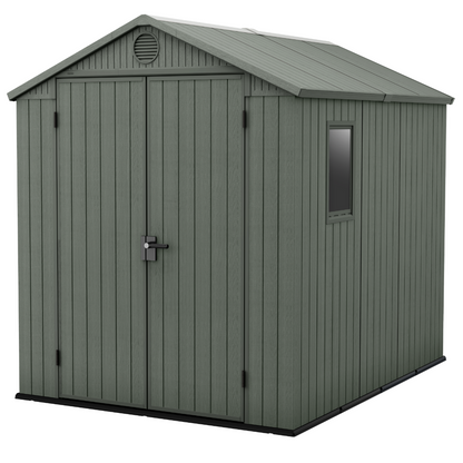 Darwin Rectangular Evotech Composite Garden Shed 1.9m x 2.4m Green