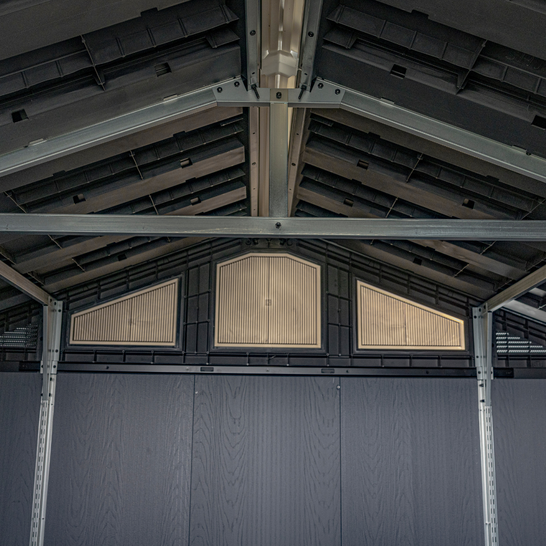 Stronghold Square Evotech Composite Garden Shed 2.5m x 2.3m Grey