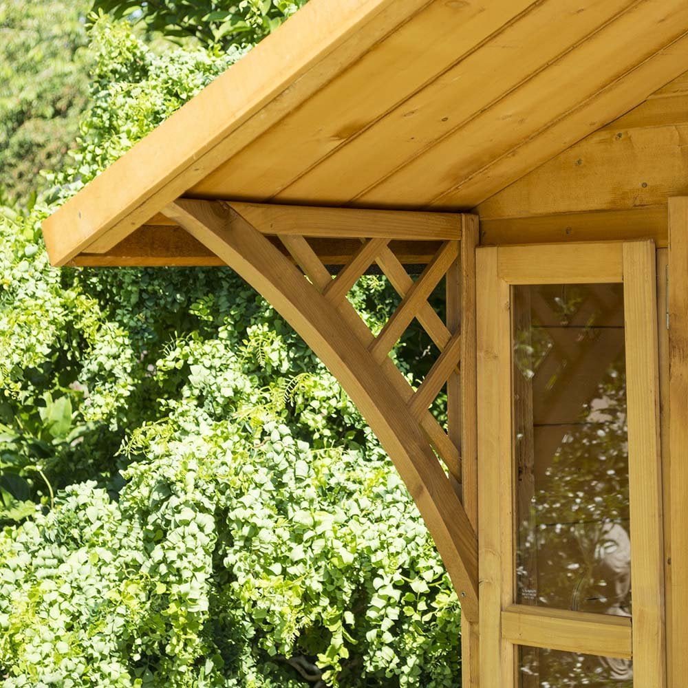 Rowlinson Eaton Wooden Summerhouse 2.1m x 2.1m Natural