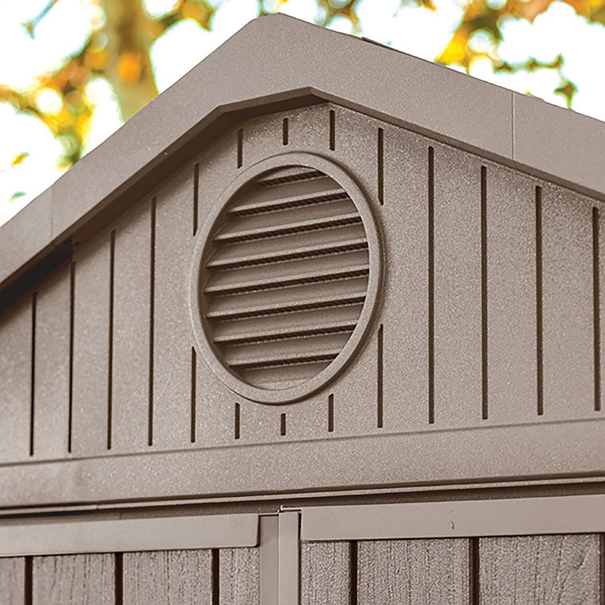 Darwin Apex Plastic Garden Shed 1.8m x 1.8m Brown