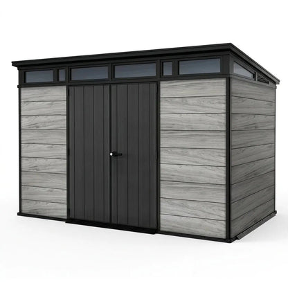 Artisan Pent Plastic Garden Shed 3.4m x 2.1m Grey