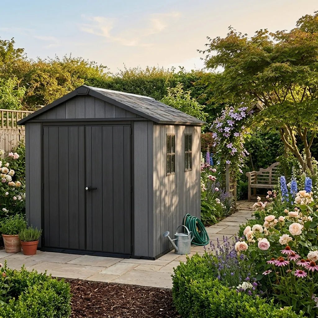 Keter Newton Plus Side Entry Plastic Shed 3.4m x 2.3m Graphite