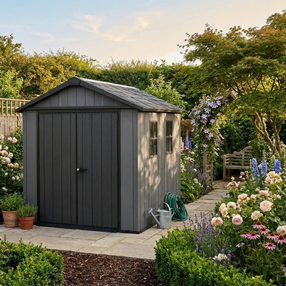 Keter Newton Plus Side Entry Plastic Shed 3.4m x 2.3m Graphite