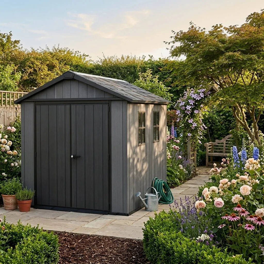 Newton Plus Side Entry Plastic Shed 3.4m x 2.3m Graphite