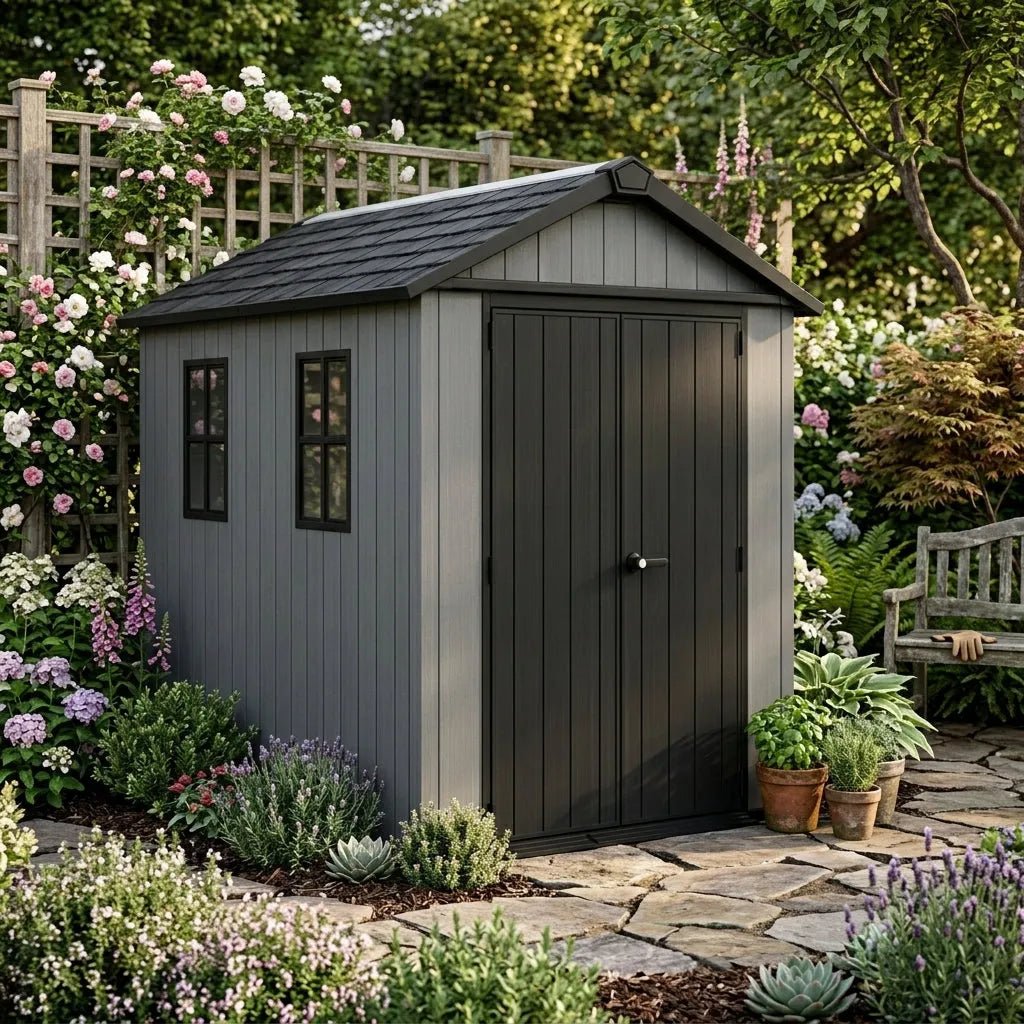 Keter Newton Plus Side Entry Plastic Shed 3.4m x 2.3m Graphite