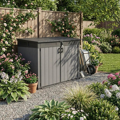 Cortina Alto Vertical Plastic Garden Shed 1.2m x 0.6m Dark Grey