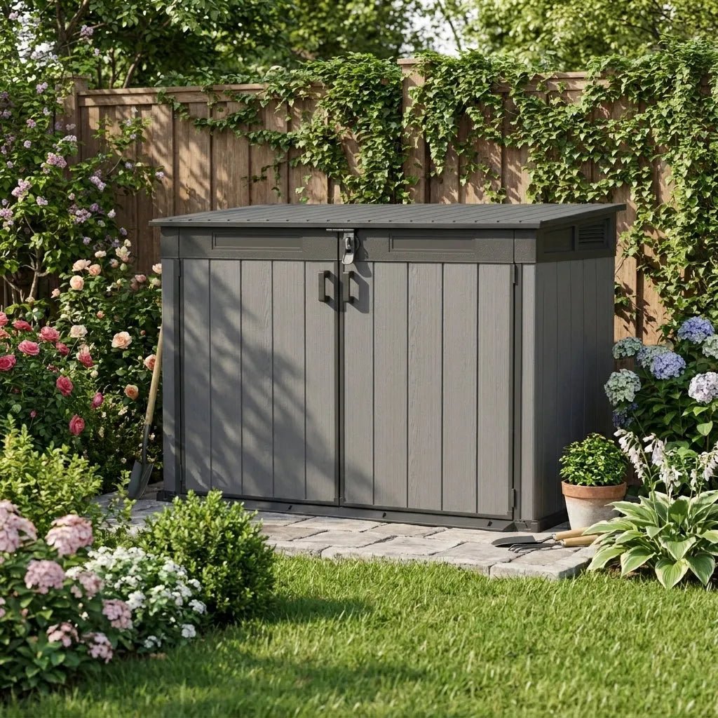 Cortina Alto Vertical Plastic Garden Shed 1.2m x 0.6m Dark Grey