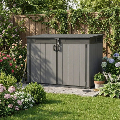 Cortina Alto Vertical Plastic Garden Shed 1.2m x 0.6m Dark Grey