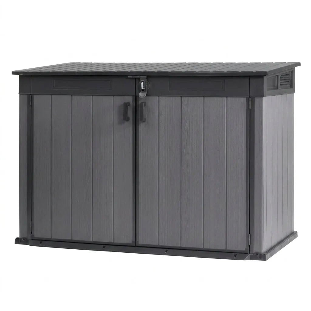 Cortina Alto Vertical Plastic Garden Shed 1.2m x 0.6m Dark Grey