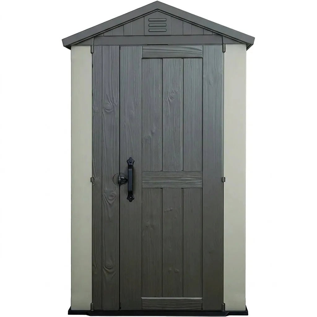 Factor Apex Plastic Garden Shed 1.2m x 1.8m Beige