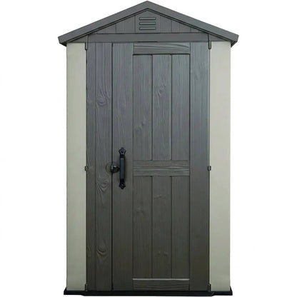 Factor Apex Plastic Garden Shed 1.2m x 1.8m Beige