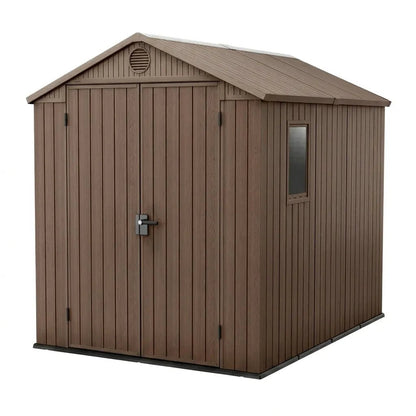 Keter Darwin Plastic Garden Shed 1.8m x 2.4m Brown