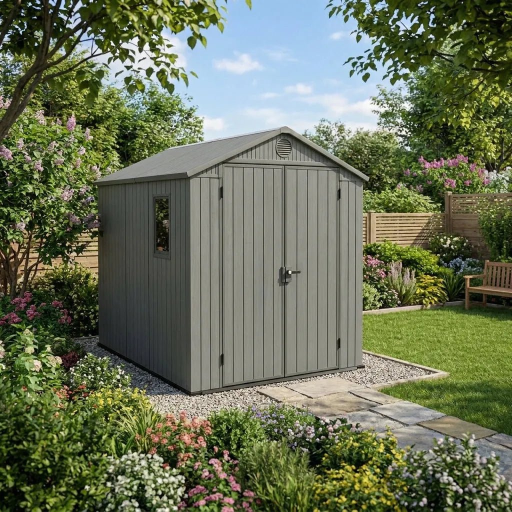 Keter Darwin Plastic Garden Shed 1.8m x 2.4m Green