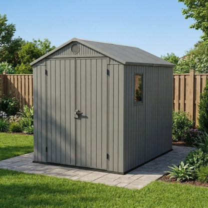 Keter Darwin Plastic Garden Shed 1.8m x 2.4m Green