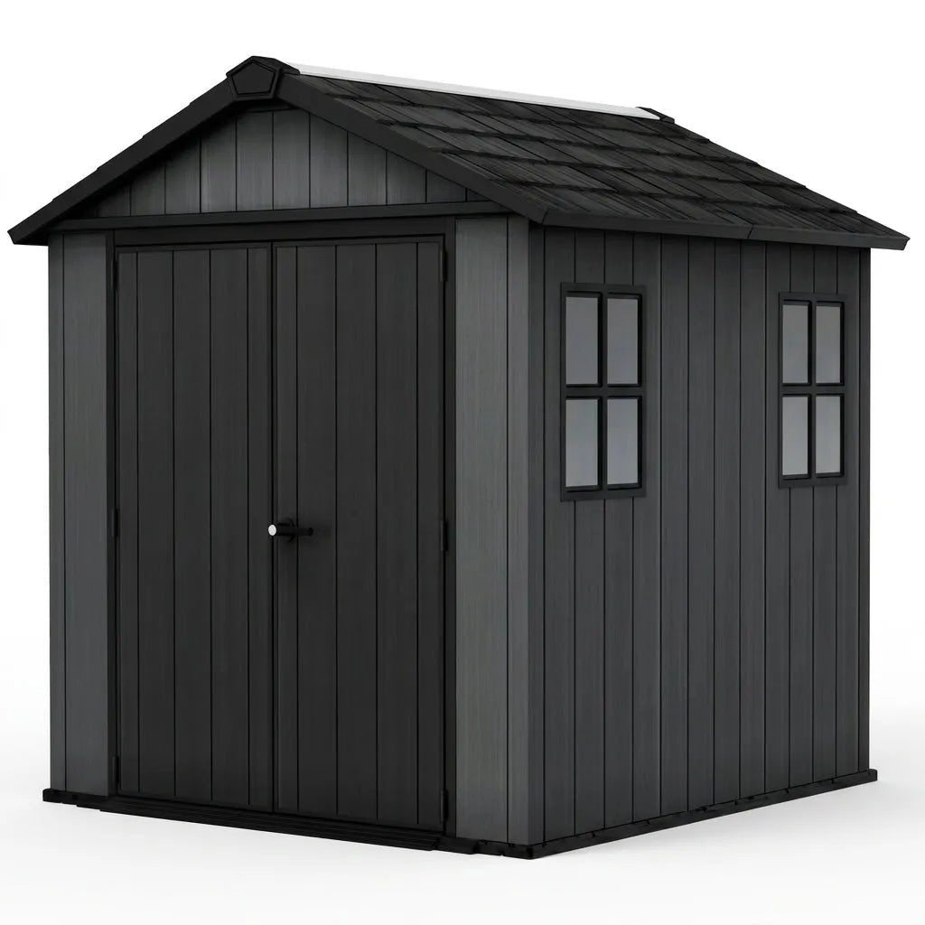 Keter Newton Plus Side Entry Plastic Shed 2.1m x 2.3m Dark Grey