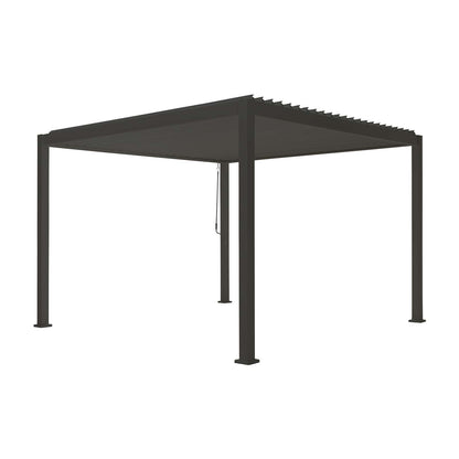 NOVA TITAN Square Aluminium Louvered Pergola 3m x 3m Grey