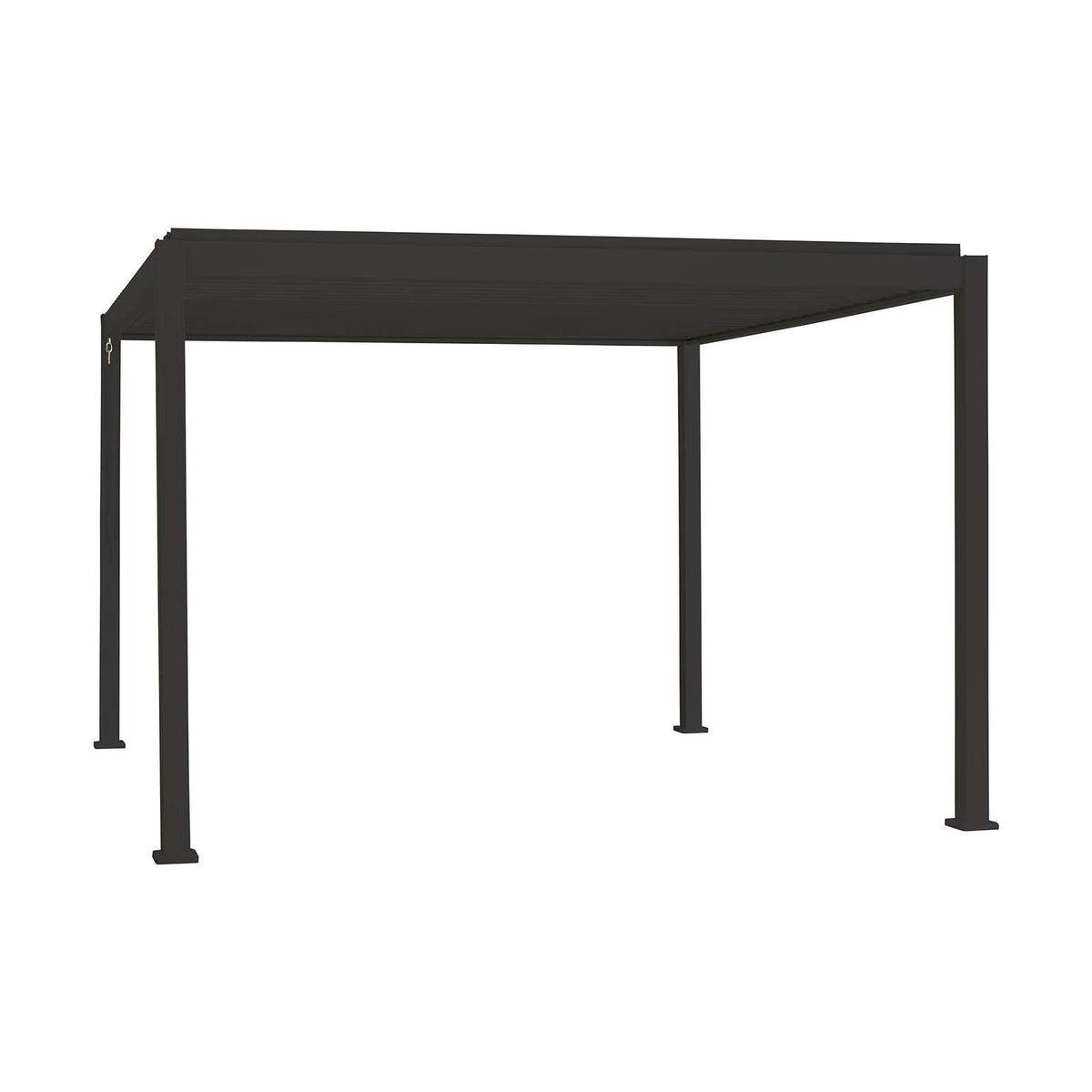NOVA TITAN Square Aluminium Louvered Pergola 3m x 3m Grey