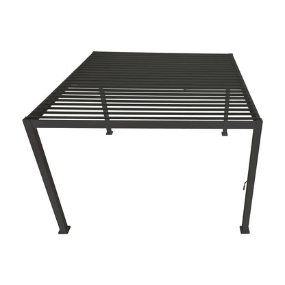 NOVA TITAN Square Aluminium Louvered Pergola 3m x 3m Grey