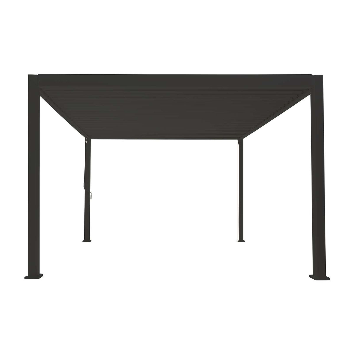 NOVA TITAN Square Aluminium Louvered Pergola 3m x 3m Grey