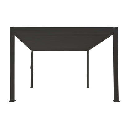 NOVA TITAN Square Aluminium Louvered Pergola 3m x 3m Grey