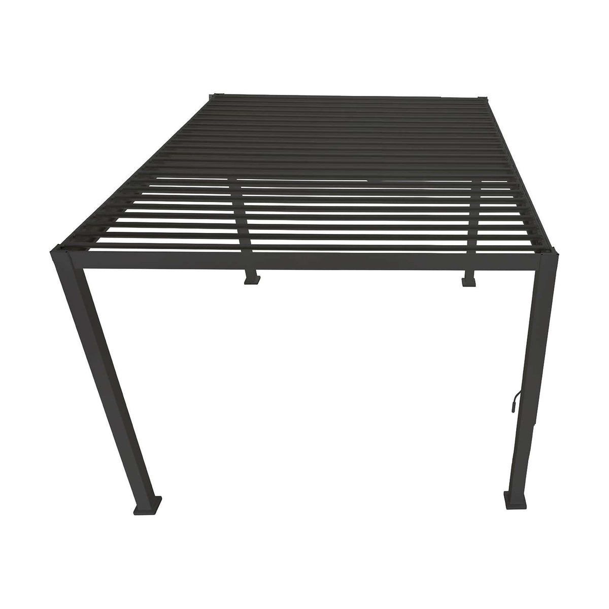 NOVA TITAN Rectangular Aluminium Louvered Pergola 3.6m x 3m Grey