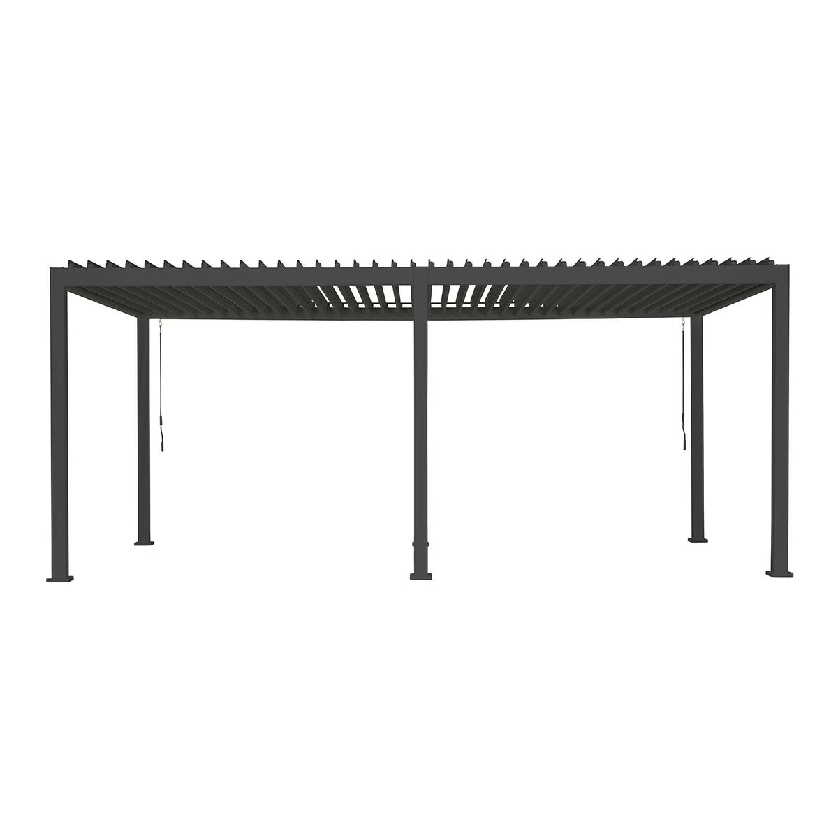 NOVA TITAN Rectangular Aluminium Louvered Pergola 6m x 3m Grey
