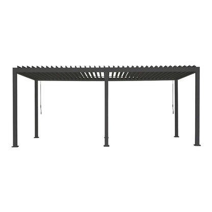 NOVA TITAN Rectangular Aluminium Louvered Pergola 6m x 3m Grey