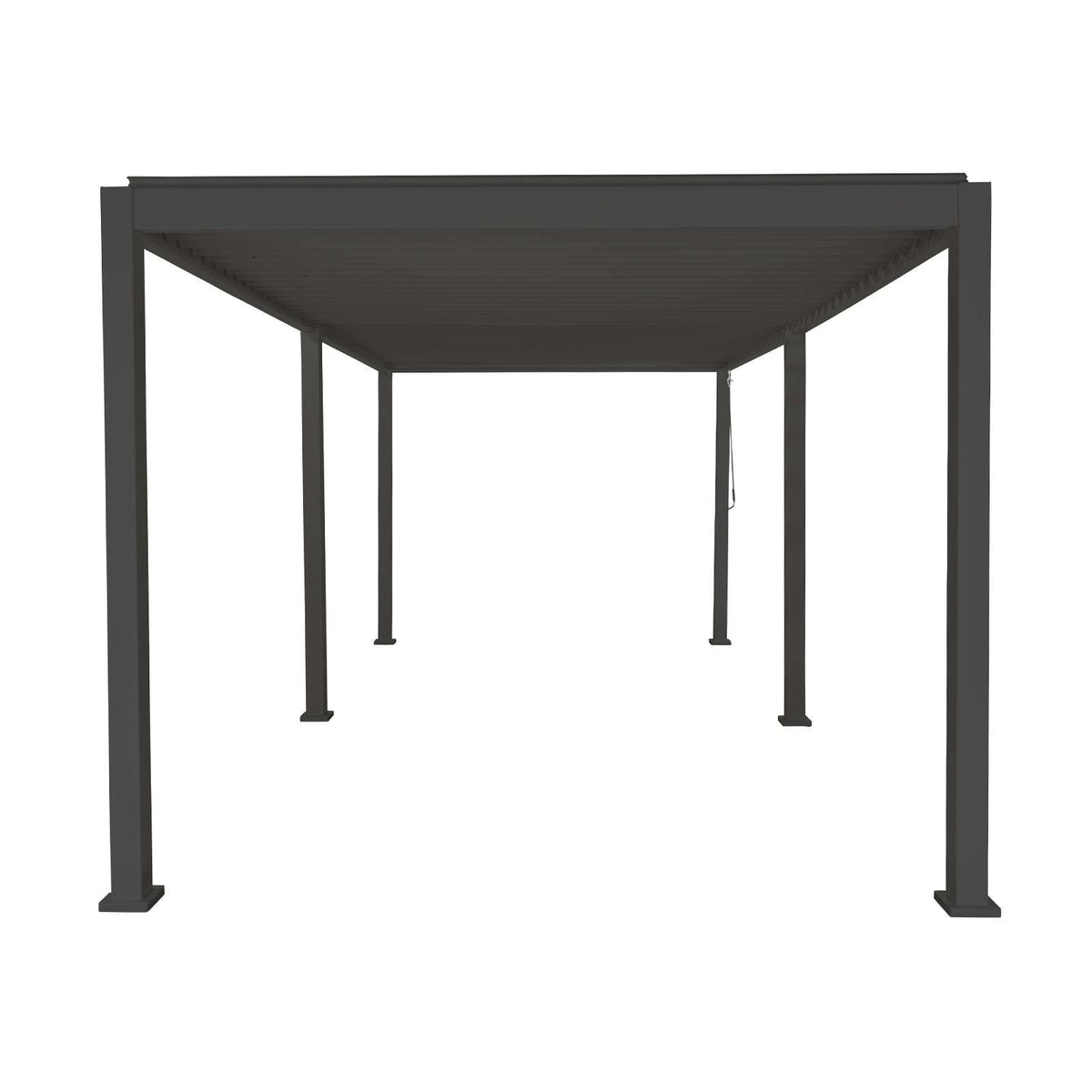 NOVA TITAN Rectangular Aluminium Louvered Pergola 6m x 3m Grey