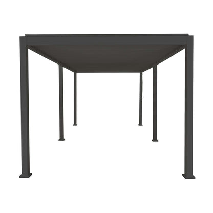 NOVA TITAN Rectangular Aluminium Louvered Pergola 6m x 3m Grey