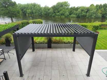 NOVA TITAN Rectangular Aluminium Louvered Pergola 4m x 3m Grey