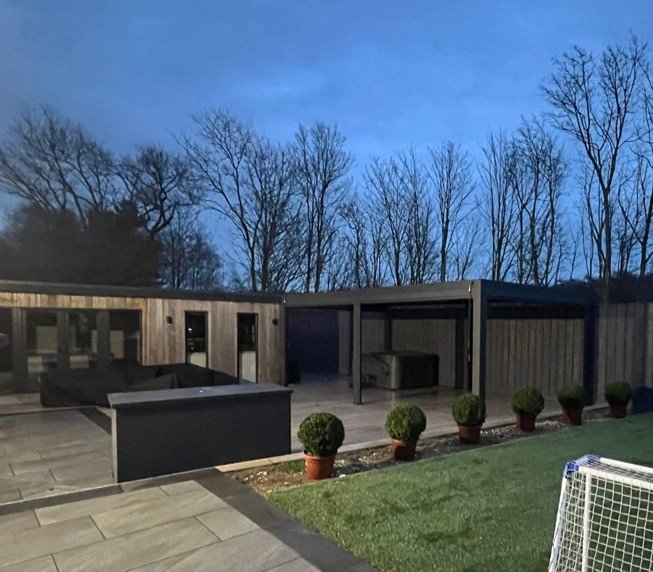 NOVA TITAN Rectangular Aluminium Louvered Pergola 7.2m x 3.6m Grey