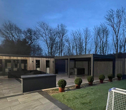 NOVA TITAN Rectangular Aluminium Louvered Pergola 7.2m x 3.6m Grey