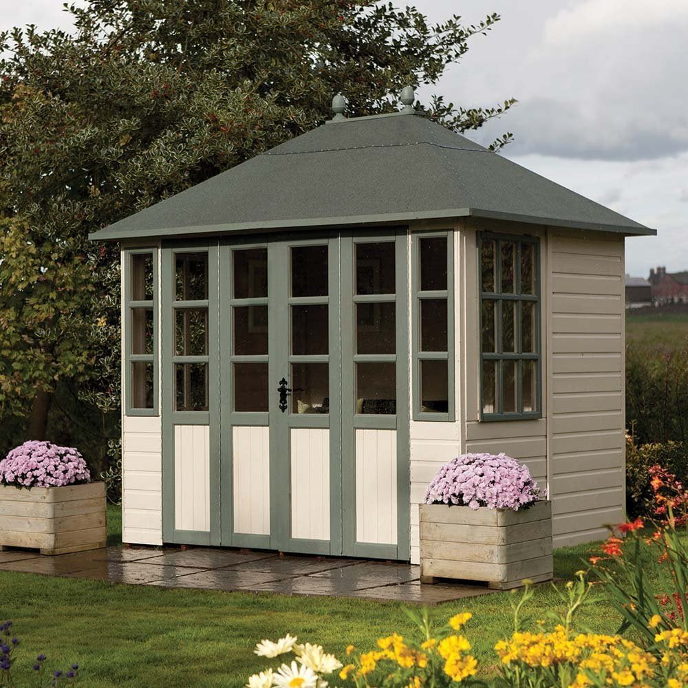 Rowlinson Chatsworth Wooden Summerhouse Honey Brown