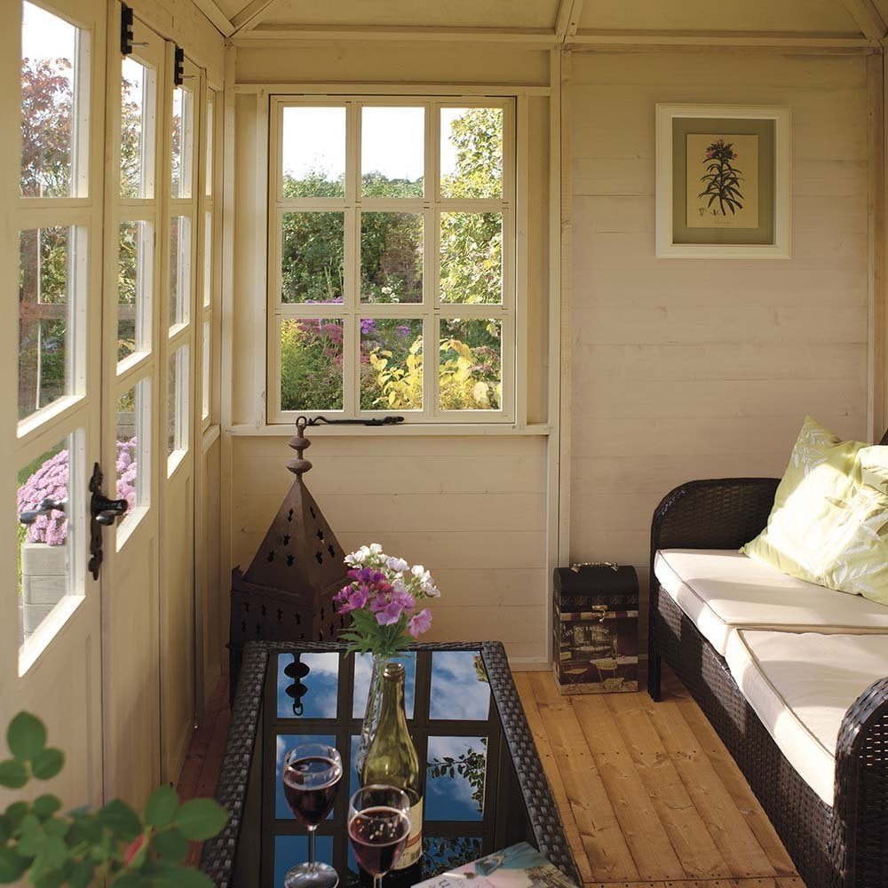 Rowlinson Chatsworth Wooden Summerhouse Honey Brown