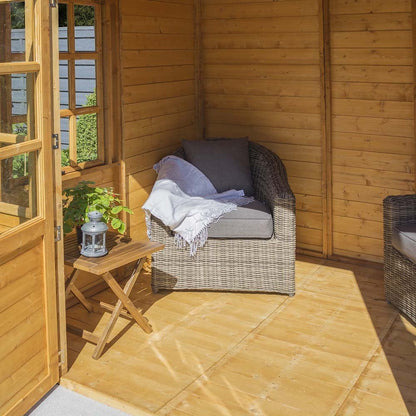 Rowlinson Chatsworth Wooden Summerhouse Honey Brown