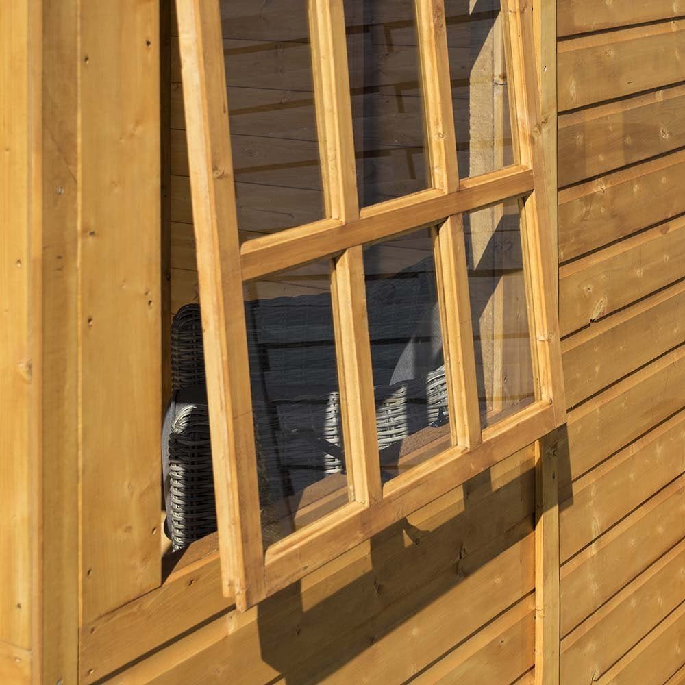 Rowlinson Chatsworth Wooden Summerhouse Honey Brown