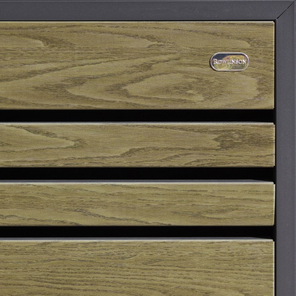 Rowlinson Chelsea Metal Triple Bin Store 2.0m x 0.8m Oak