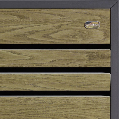Rowlinson Chelsea Metal Triple Bin Store 2.0m x 0.8m Oak