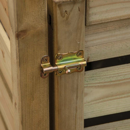 Rowlinson Classic Wooden Double Bin Store 1.6m x 0.8m Natural