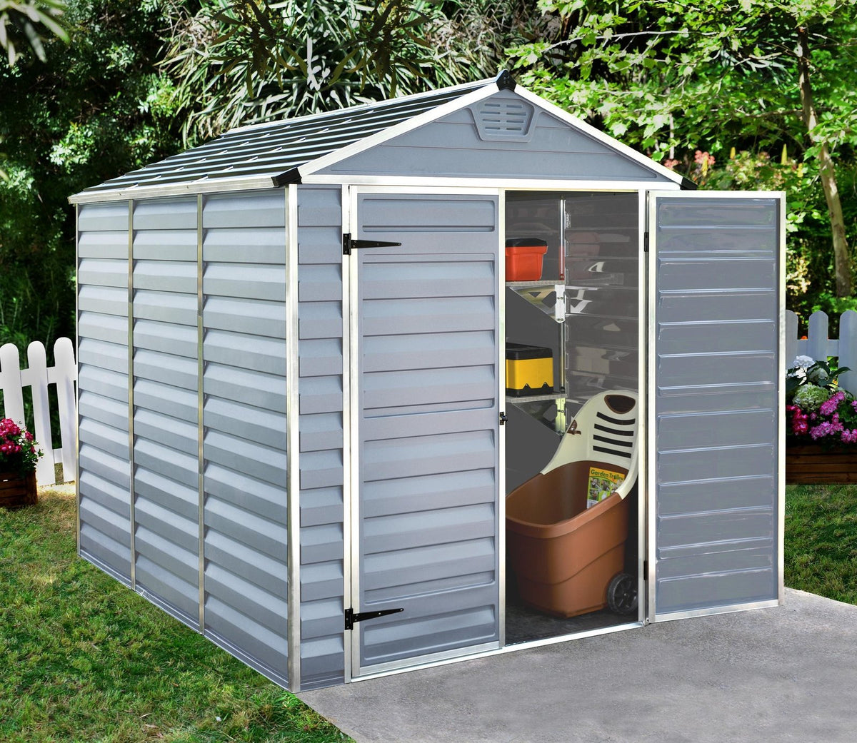Palram Canopia Skylight Apex Plastic Shed 1.9m x 2.3m Anthracite